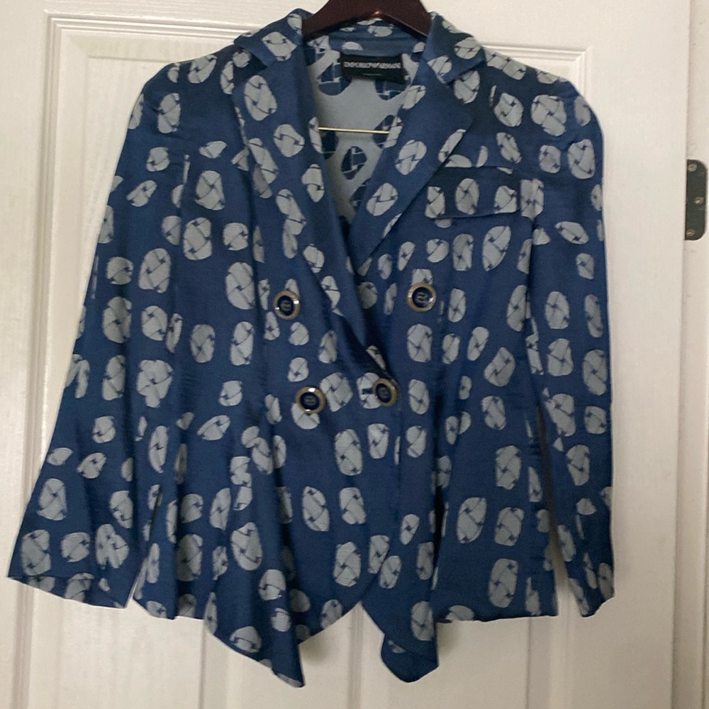Armani blue blazer with print